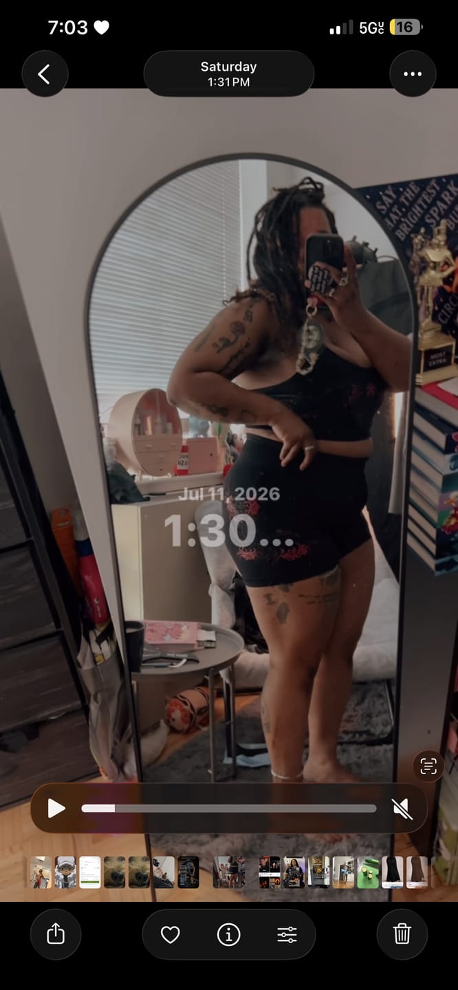 Customer photo review of Masked Ghoul Seamless Shorts