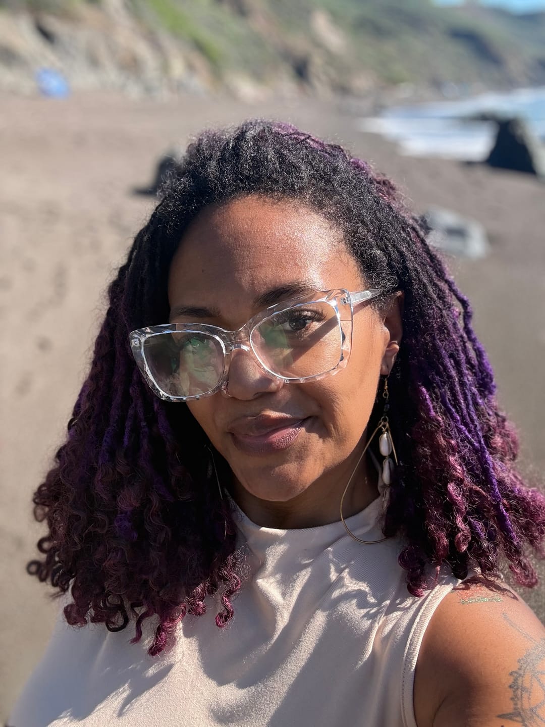 Customer photo review of Multi-Textured Kinky Curly Crochet Hair Extensions Human Hair