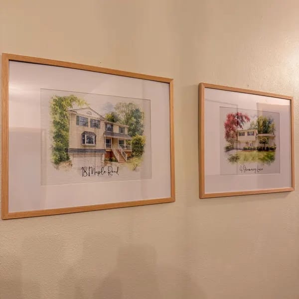 Customer photo review of Custom Watercolor Home Portrait
