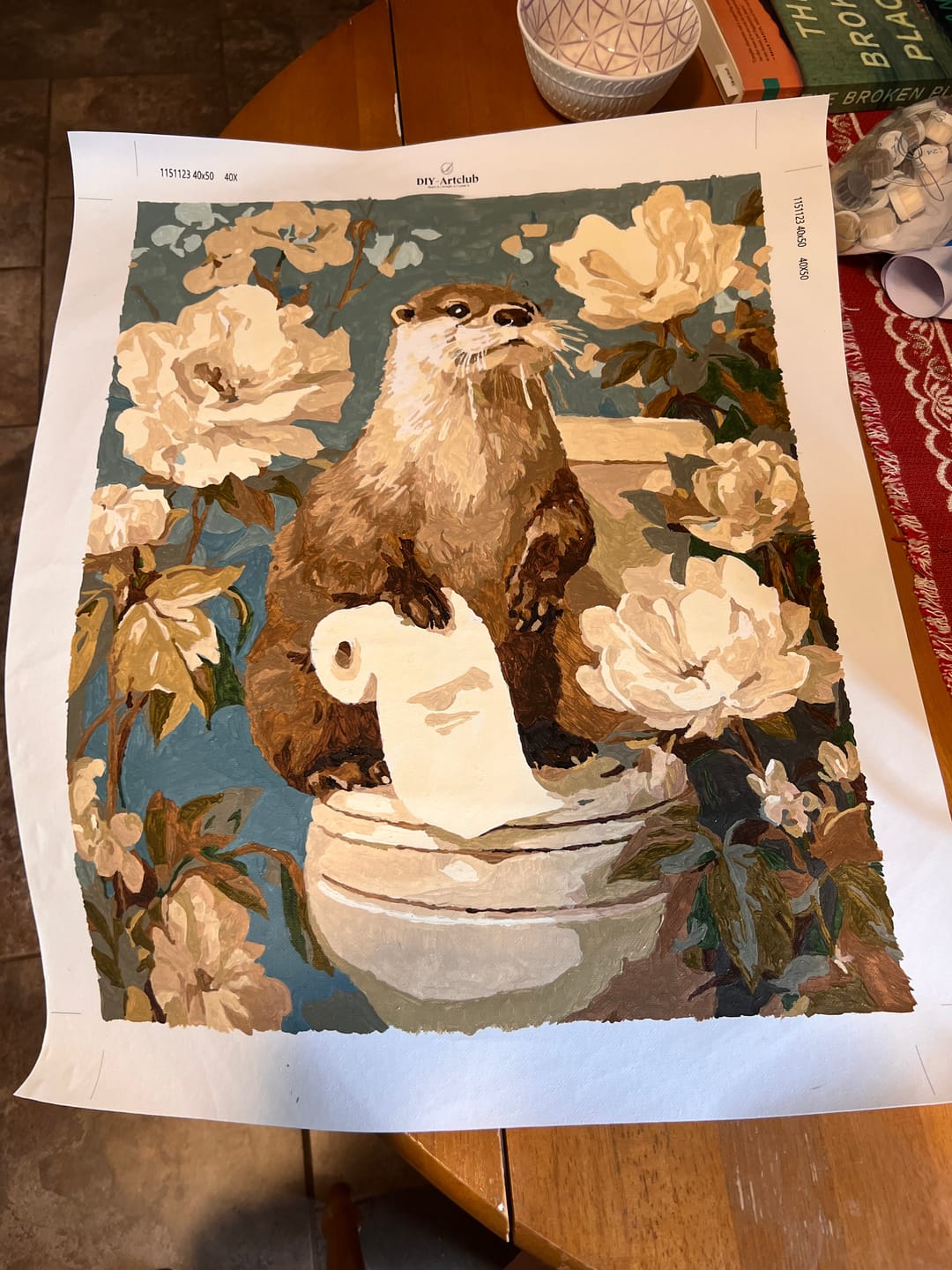 Customer photo review of Otter the helper | Paint by Number