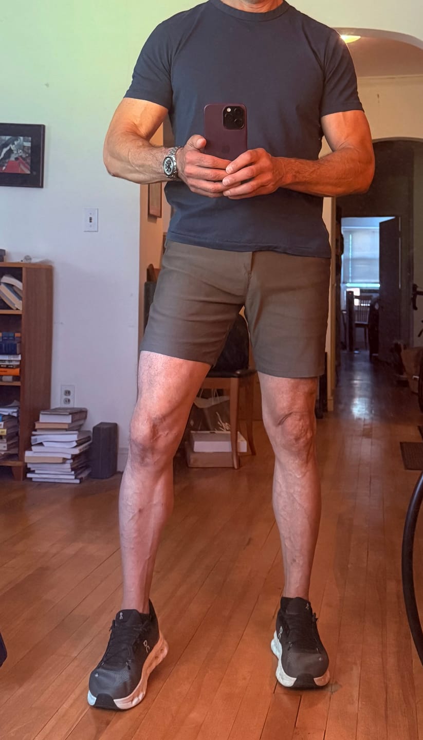 Customer photo review of Ultra-Stretch 7" Chino Shorts - Charcoal
