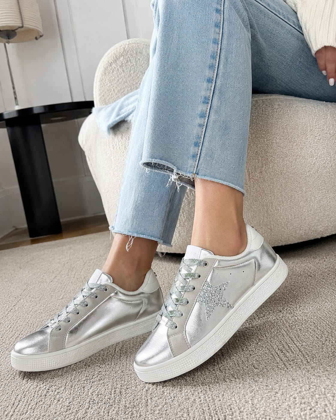 Customer photo review of Lucky Step Star Glitter Sneakers