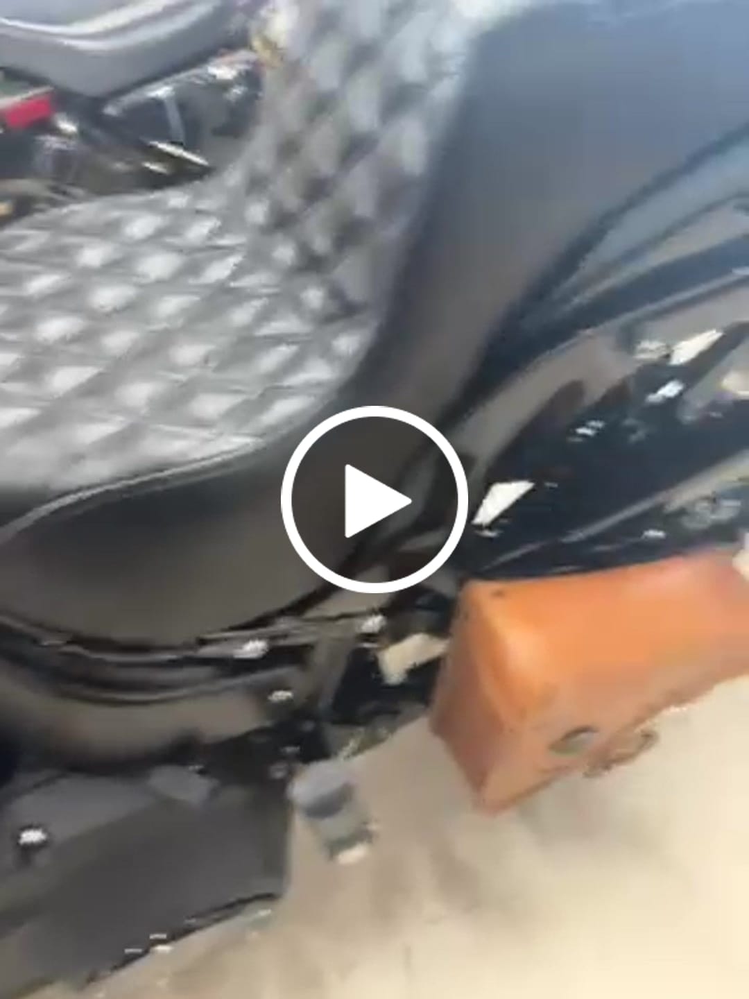 Customer video review of Iron Born Diamond Stitch 2-Up Seat for Harley Softail Street Bob FXBB/S