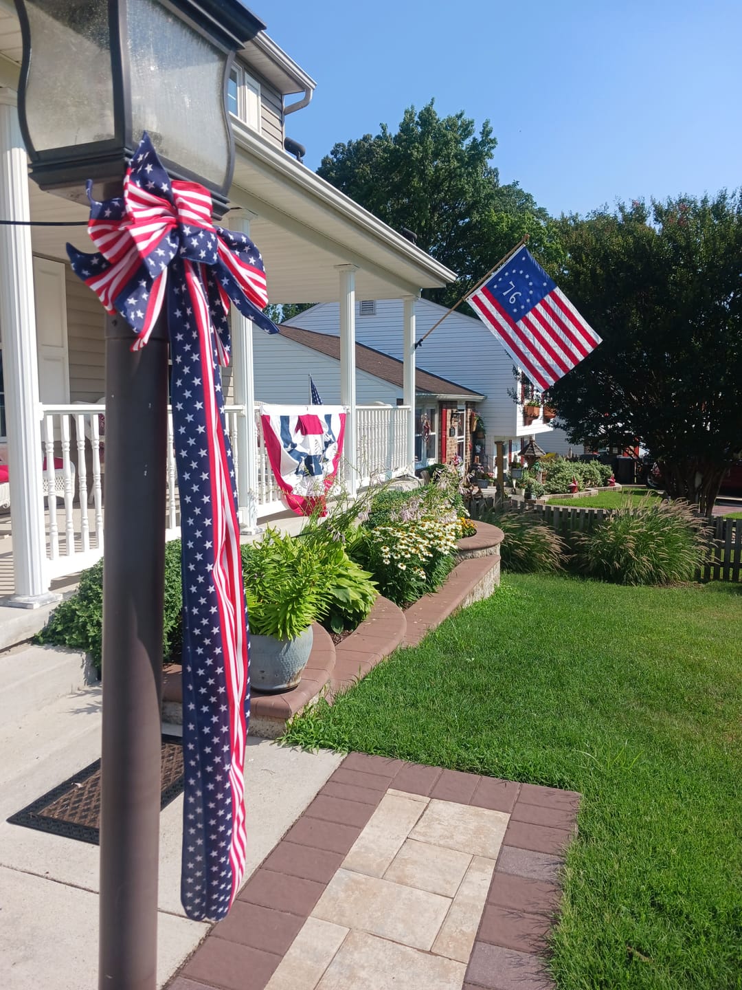 Customer photo review of 3' x 5' Bennington Flag Set