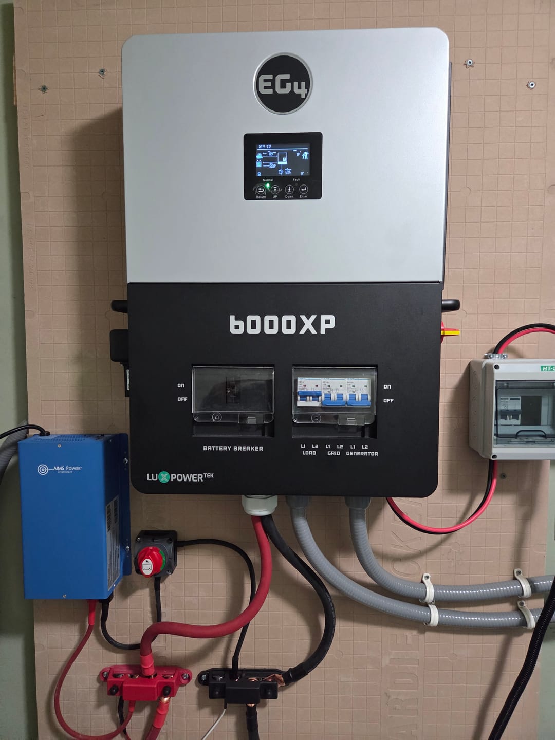 Customer photo review of EG4 6000XP Off-Grid Inverter | 8000W PV Input | 6000W Output | 480V VOC Input | 48V 120/240V Split Phase