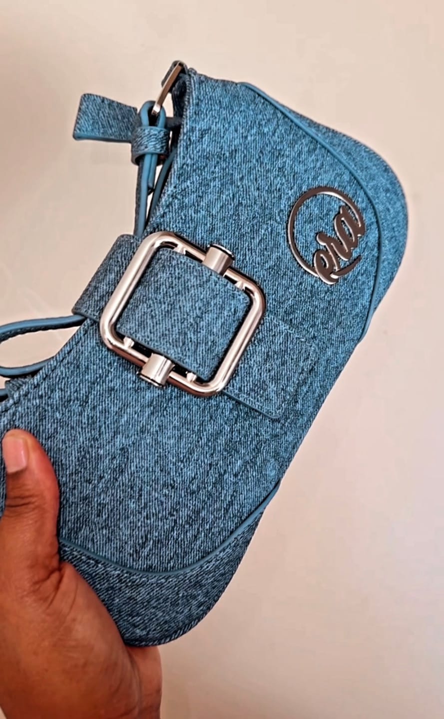 Customer photo review of Denim Lily Shoulder Bag