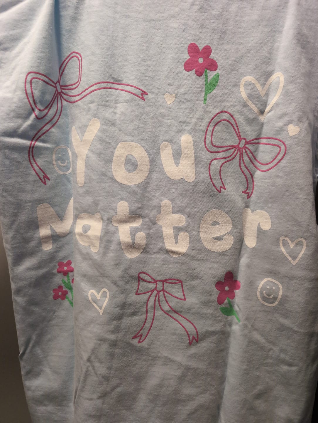 Customer photo review of You Matter Bow T-Shirt