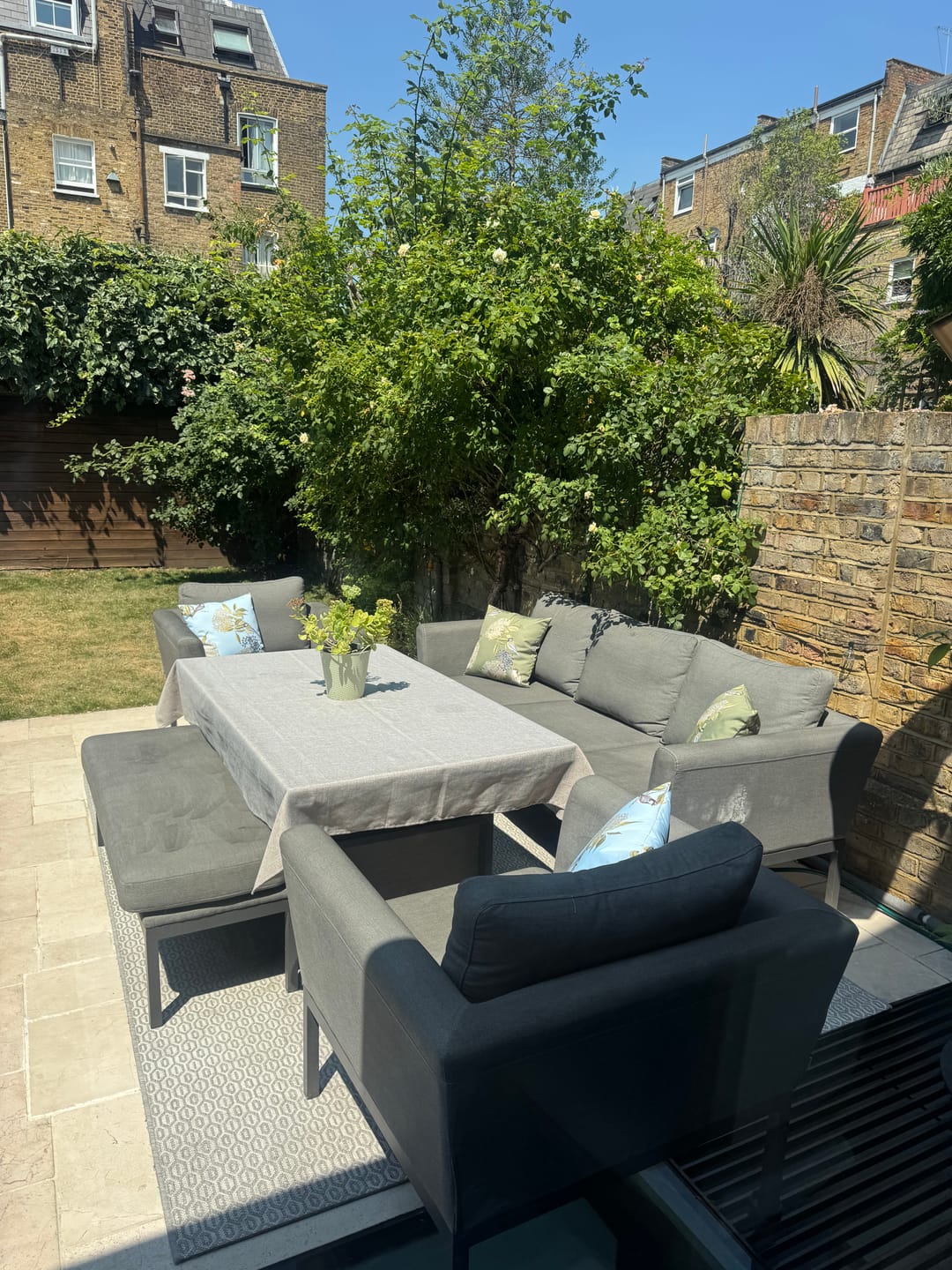 Customer photo review of Outdoor Garden Waterproof Cushion - Bird on Elderflower