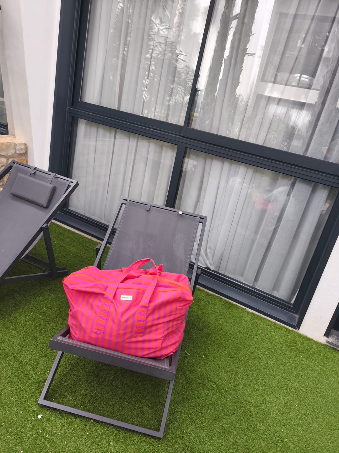 Customer photo review of Bolsa MyBigBag Rayas Naranja/Rosa