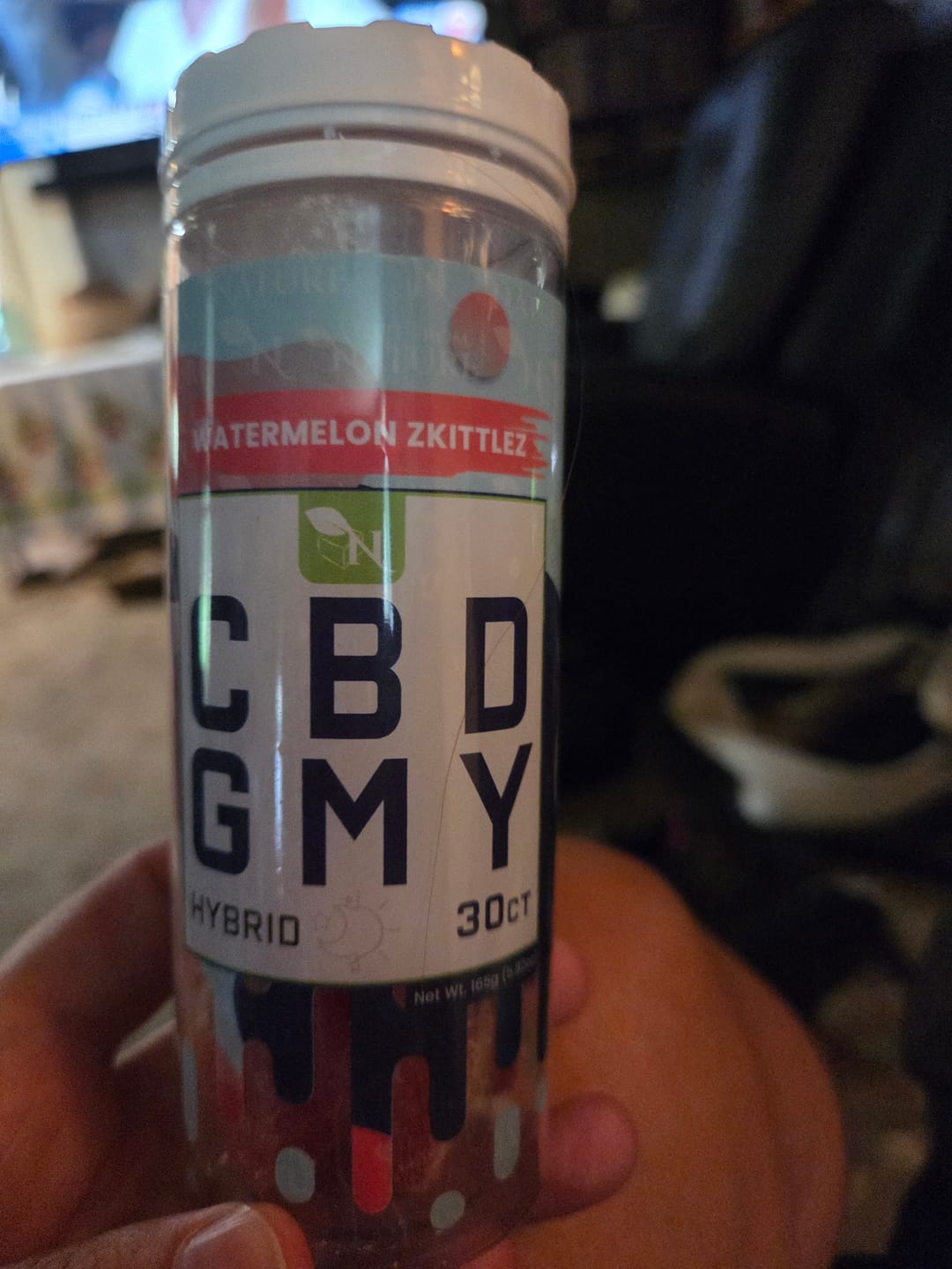 Customer photo review of CBD GUMMIES - FOR BALANCE - 30CT Watermelon Zkittlez 1500mg (50mg ea.) –  HYBRID