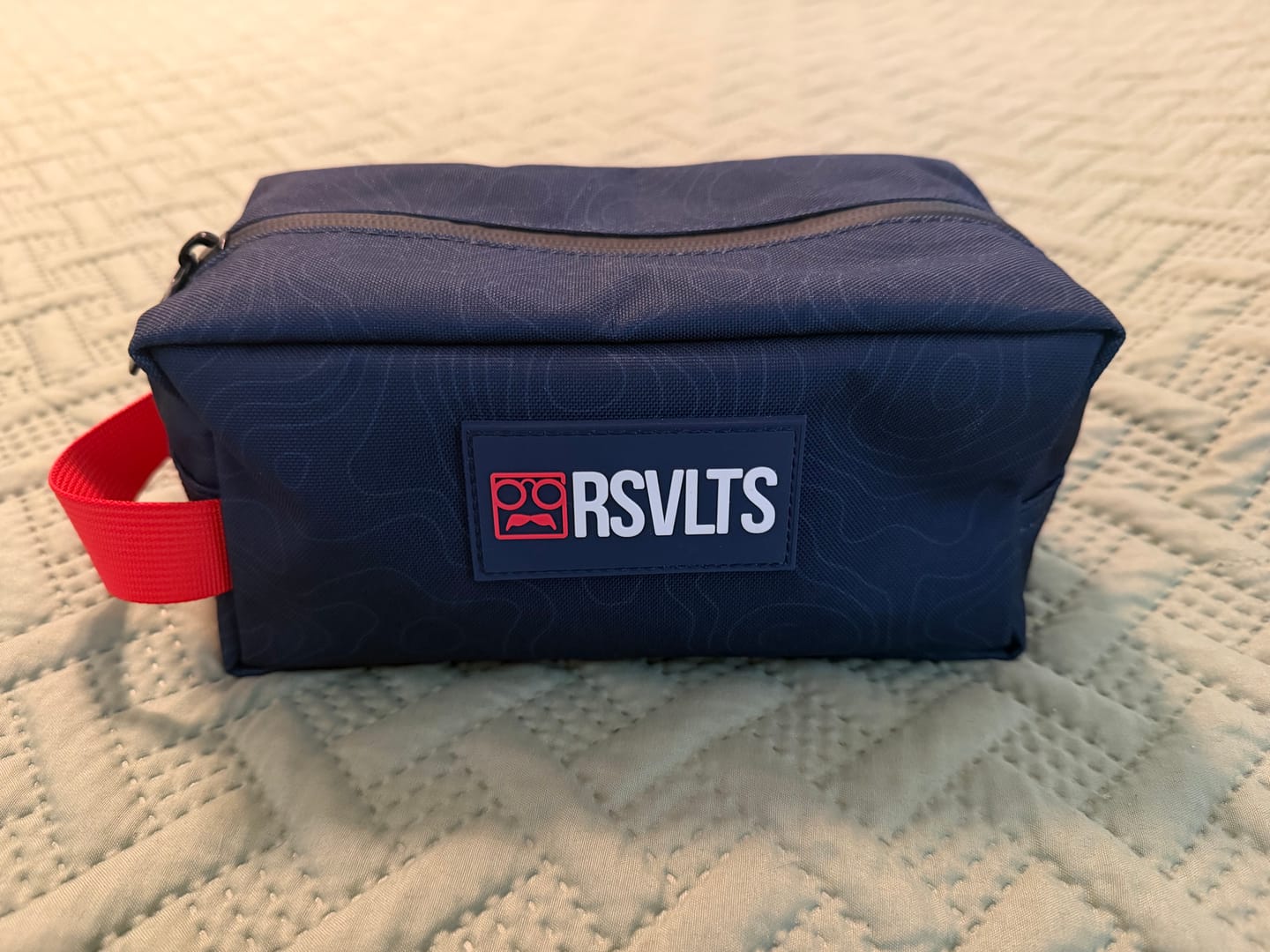 Customer photo review of Navy Topo – Travel Bag