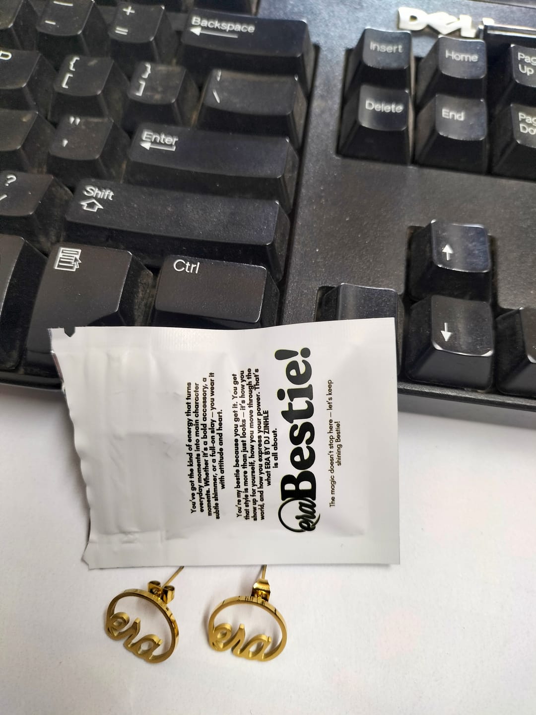 Customer photo review of Gold Era Logo Studs