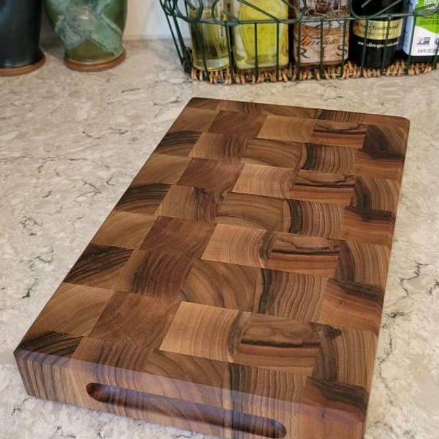 Customer photo review of Personalized Double-sided Walnut  End Grain Cutting Board