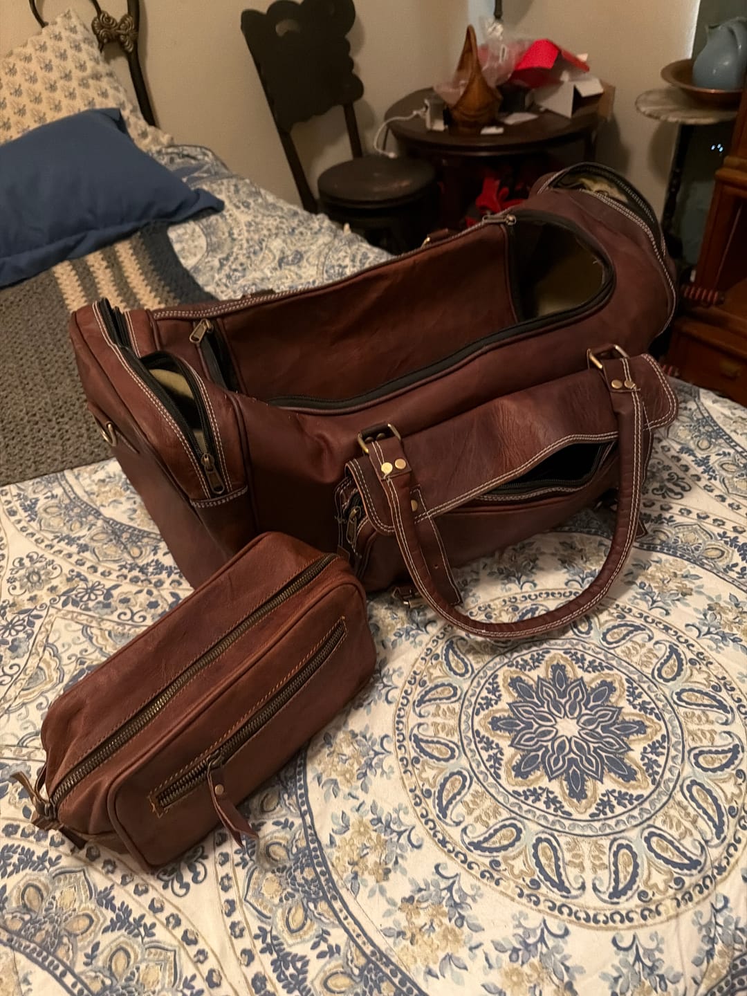 Customer photo review of Traveler Weekender Duffle Bag + FREE Toiletry Bag