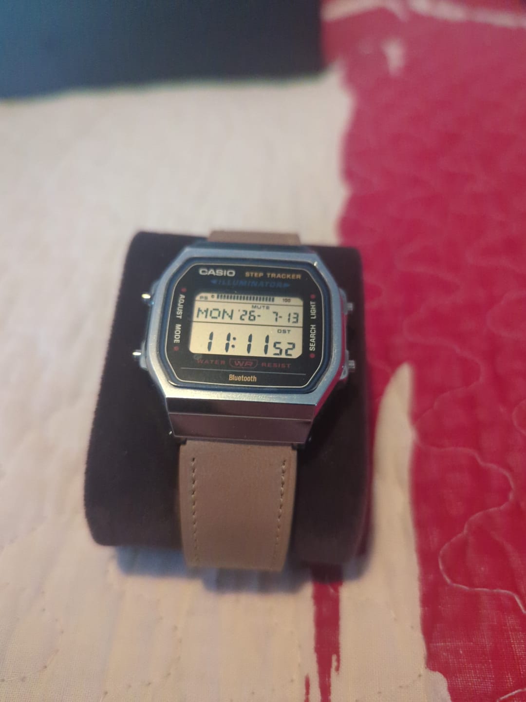 Customer photo review of Vintage Leather strap for Casio F-91W, A158 | 20-18mm