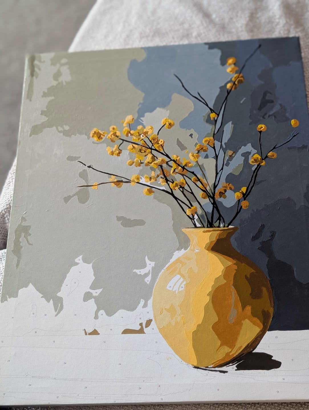 Customer photo review of Golden Vase | Paint by Number