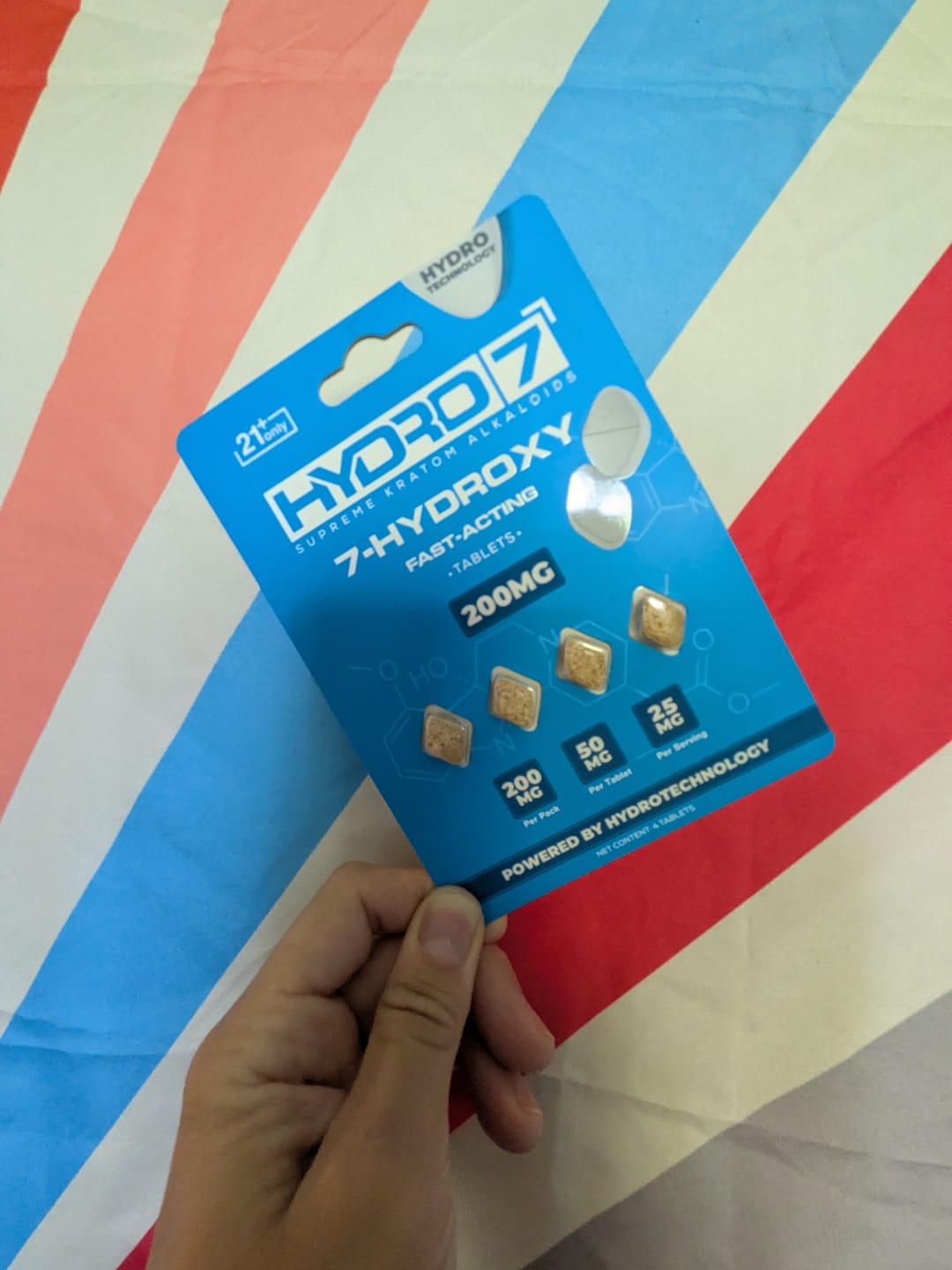 Customer photo review of 7-Hydroxy Tablets - 50MG (4 Count) 200MG