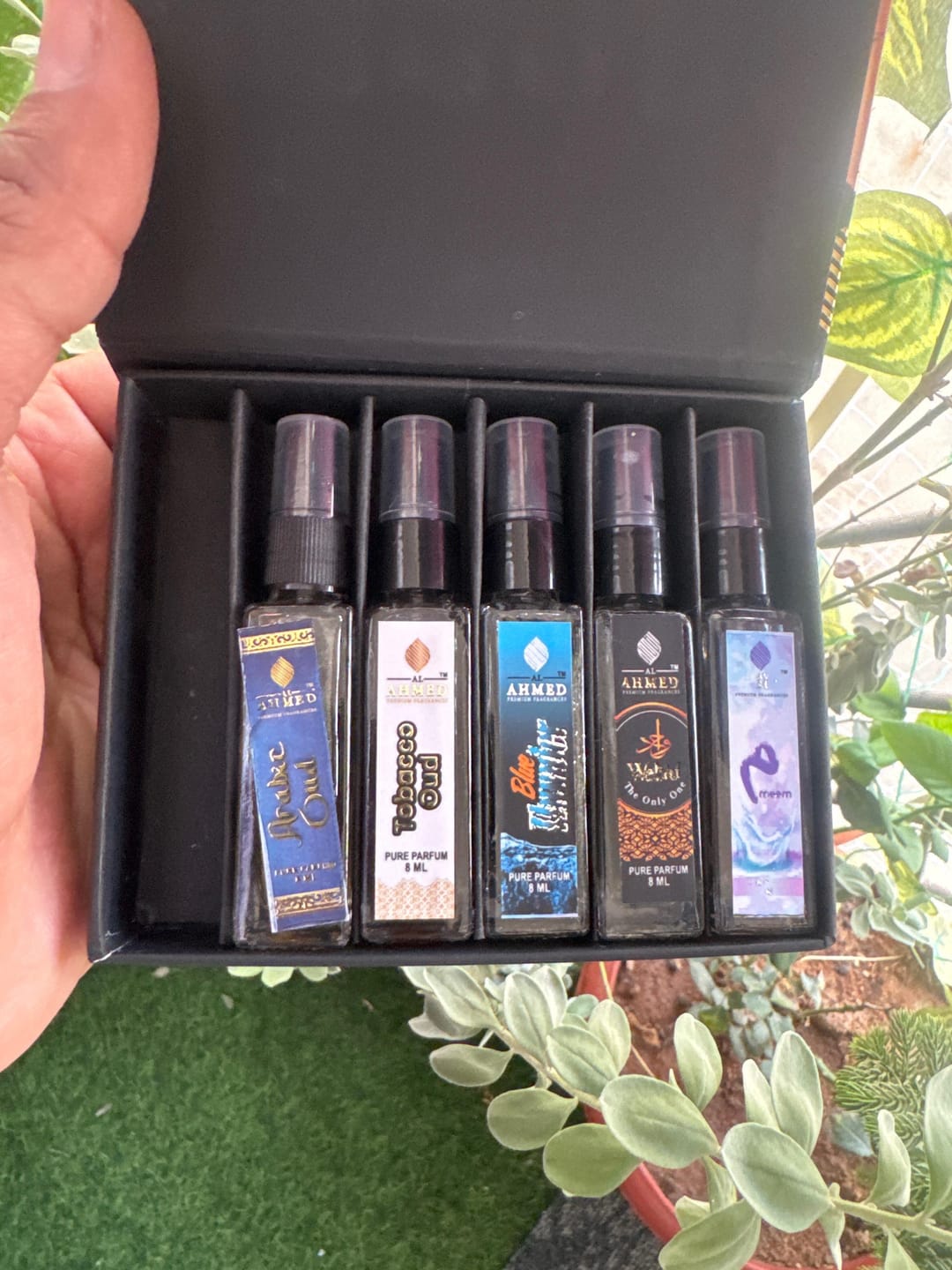 Customer photo review of 8ML TIMELESS TESTER PACK | TOBACCO OUD | BIDUN ESSAM | WAHID | ARABIC OUD | MEEM | BLUE THUNDER