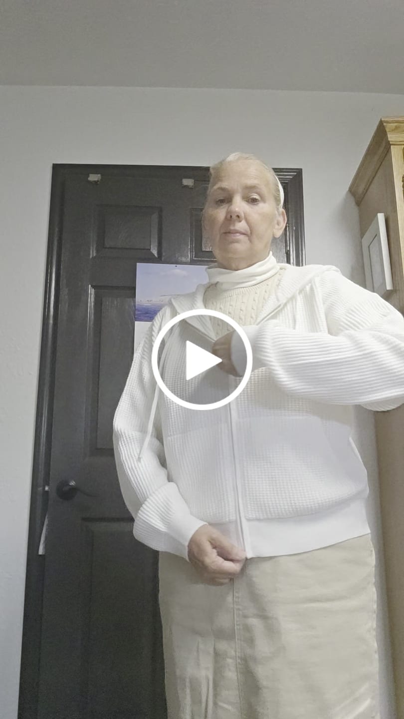 Customer video review of Beach Lane Waffle Hoodie