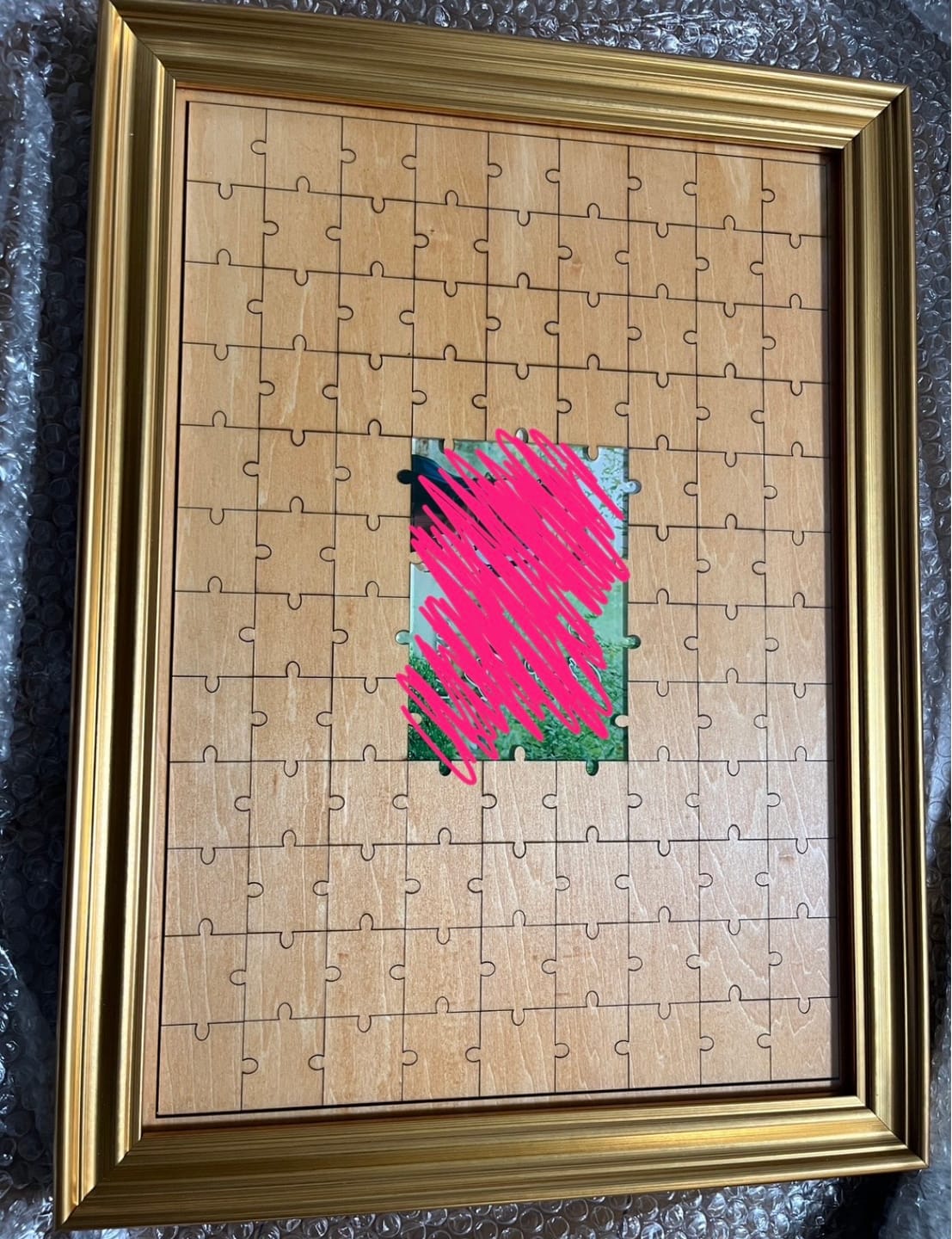 Customer photo review of 【額縁付き】パズル結婚証明書　バラバラになっても簡単に組み立てられます！