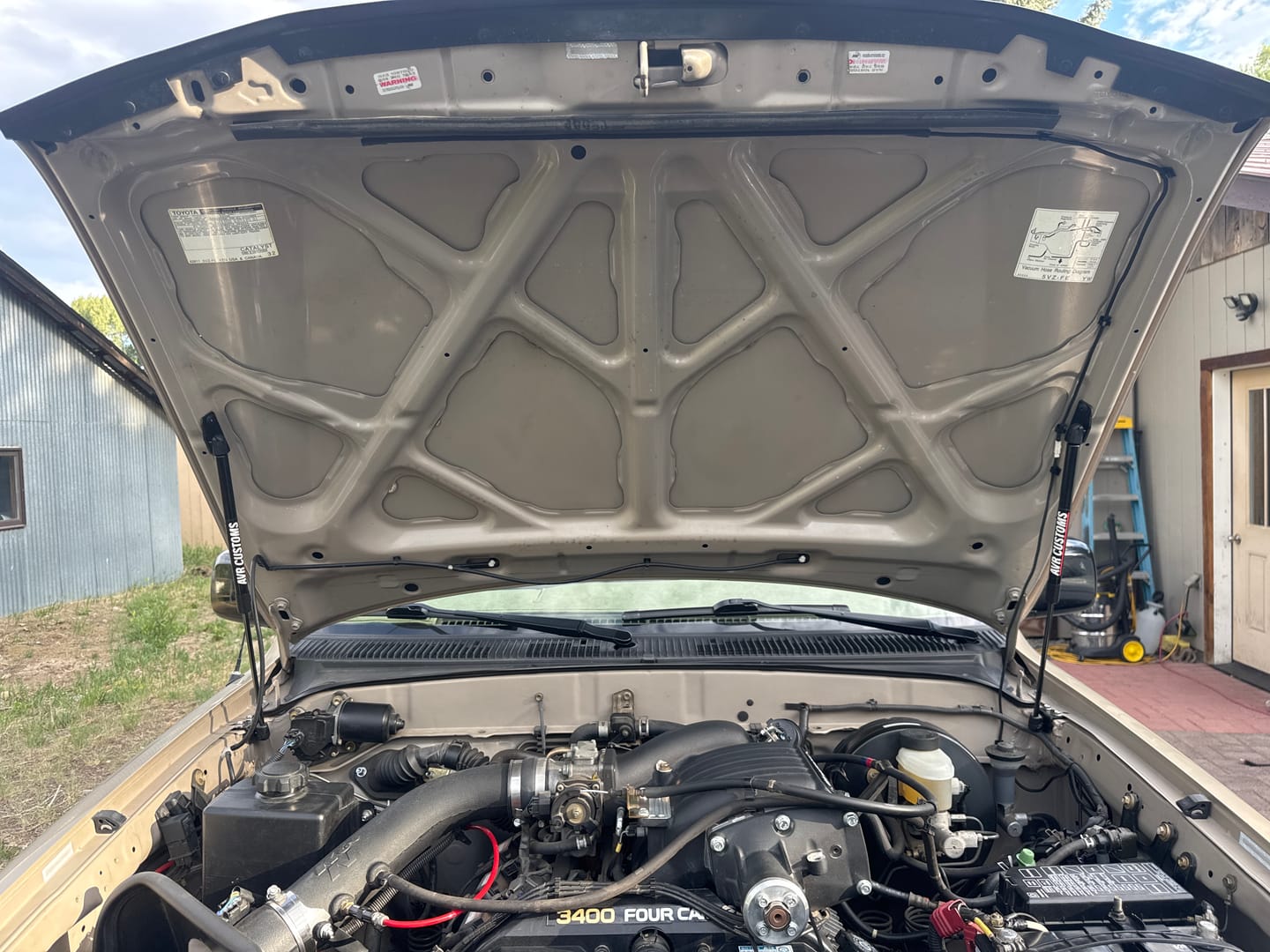 Customer photo review of 1996-2004 Toyota Tacoma EZ Lift Hood Struts