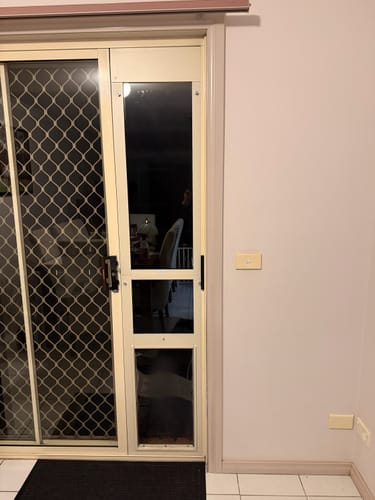 Customer photo review of Patio Pet Door Insert