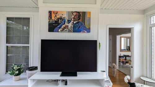 Customer photo review of Ron Burgundy Wall Art