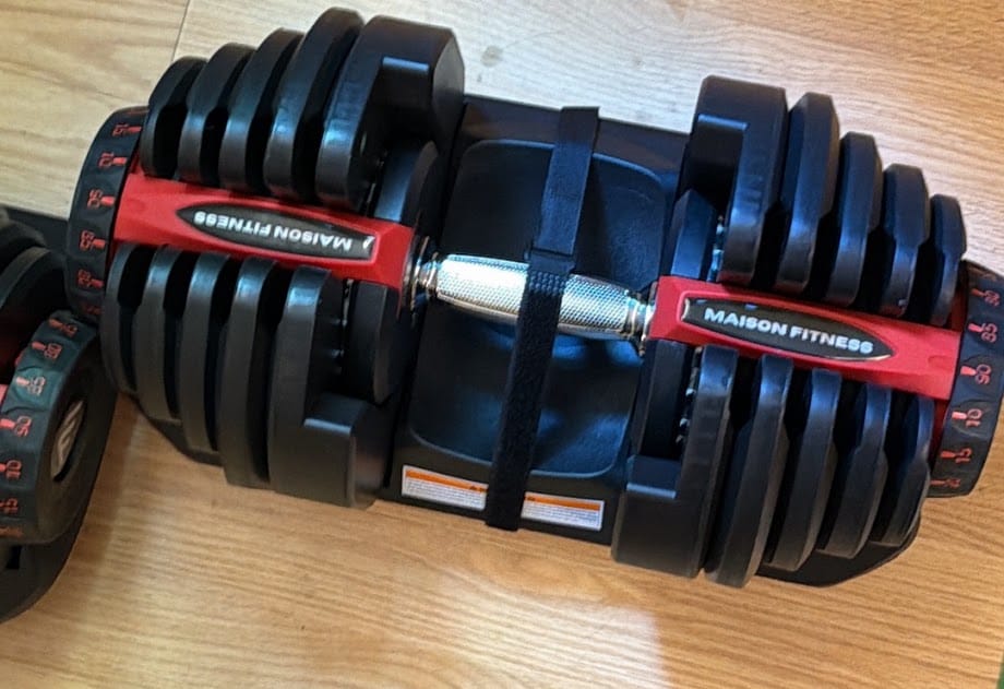 Customer photo review of 1090 Adjustable Dumbbells Set Of Two
