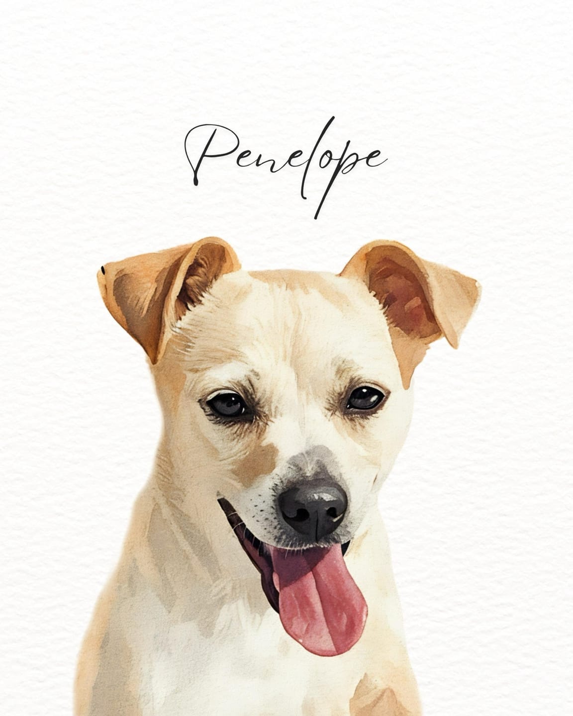Customer photo review of Custom Minimal Pet Portrait Canvas