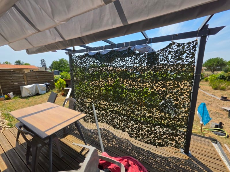Customer photo review of Filet de camouflage renforcé vert