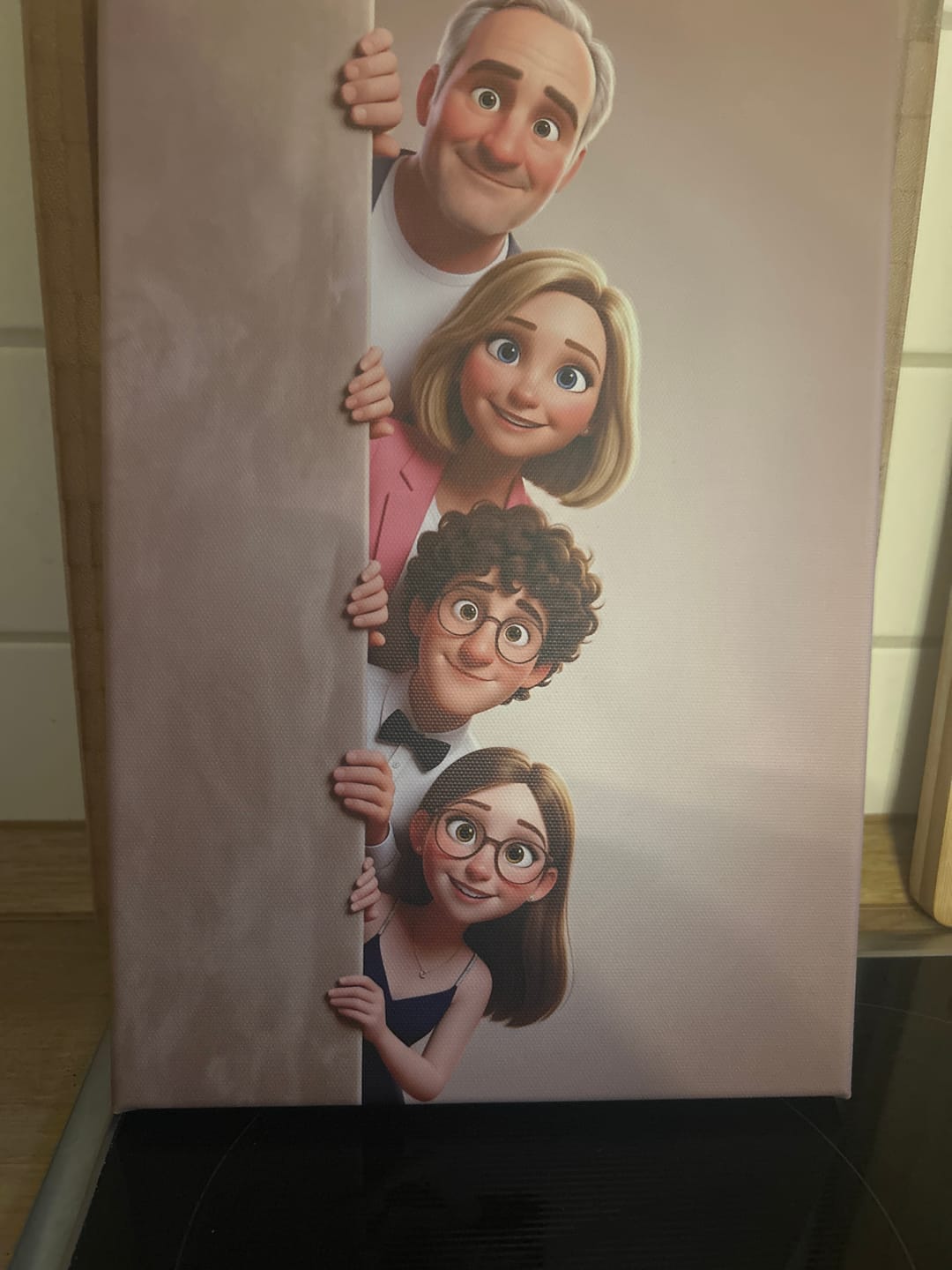 Customer photo review of Personalisierte Leinwand - Animiert hinter der Wand