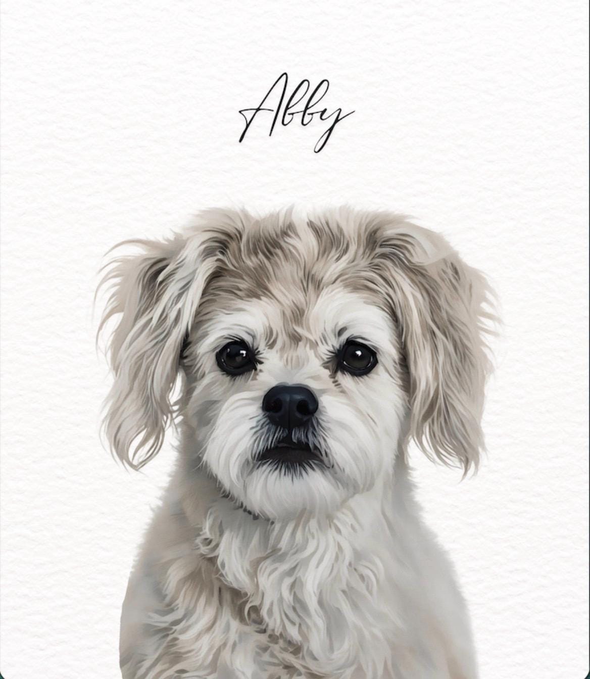 Customer photo review of Custom Minimal Pet Portrait Canvas