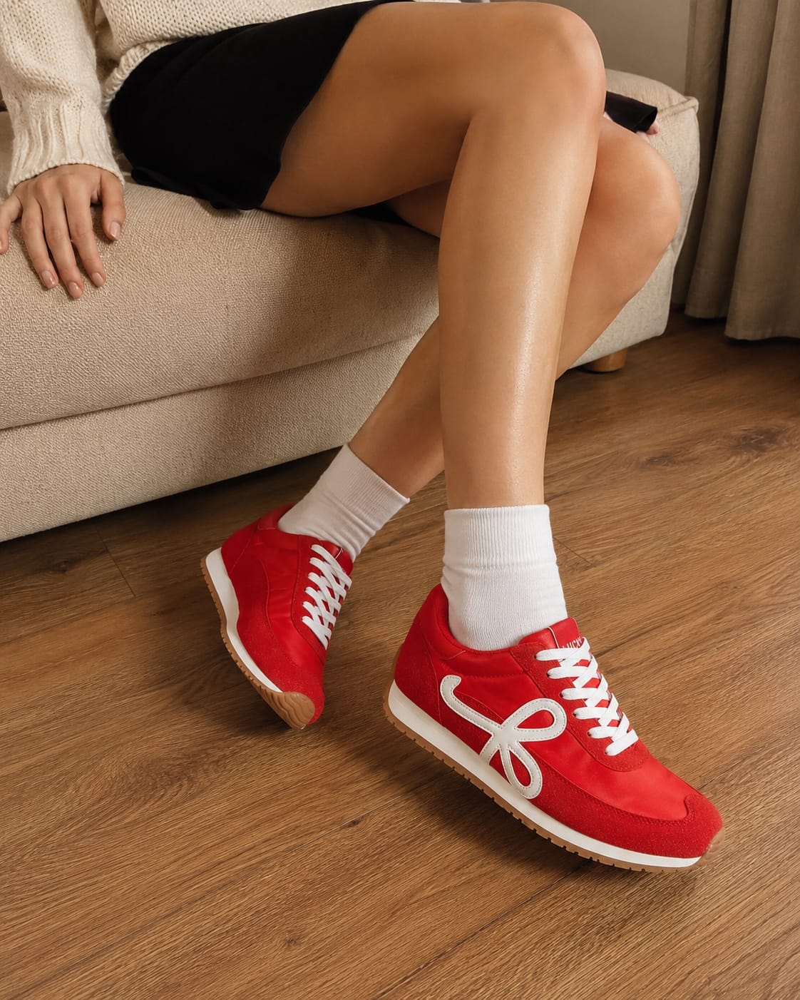 Customer photo review of Lucky Step Retro Runner Sneakers