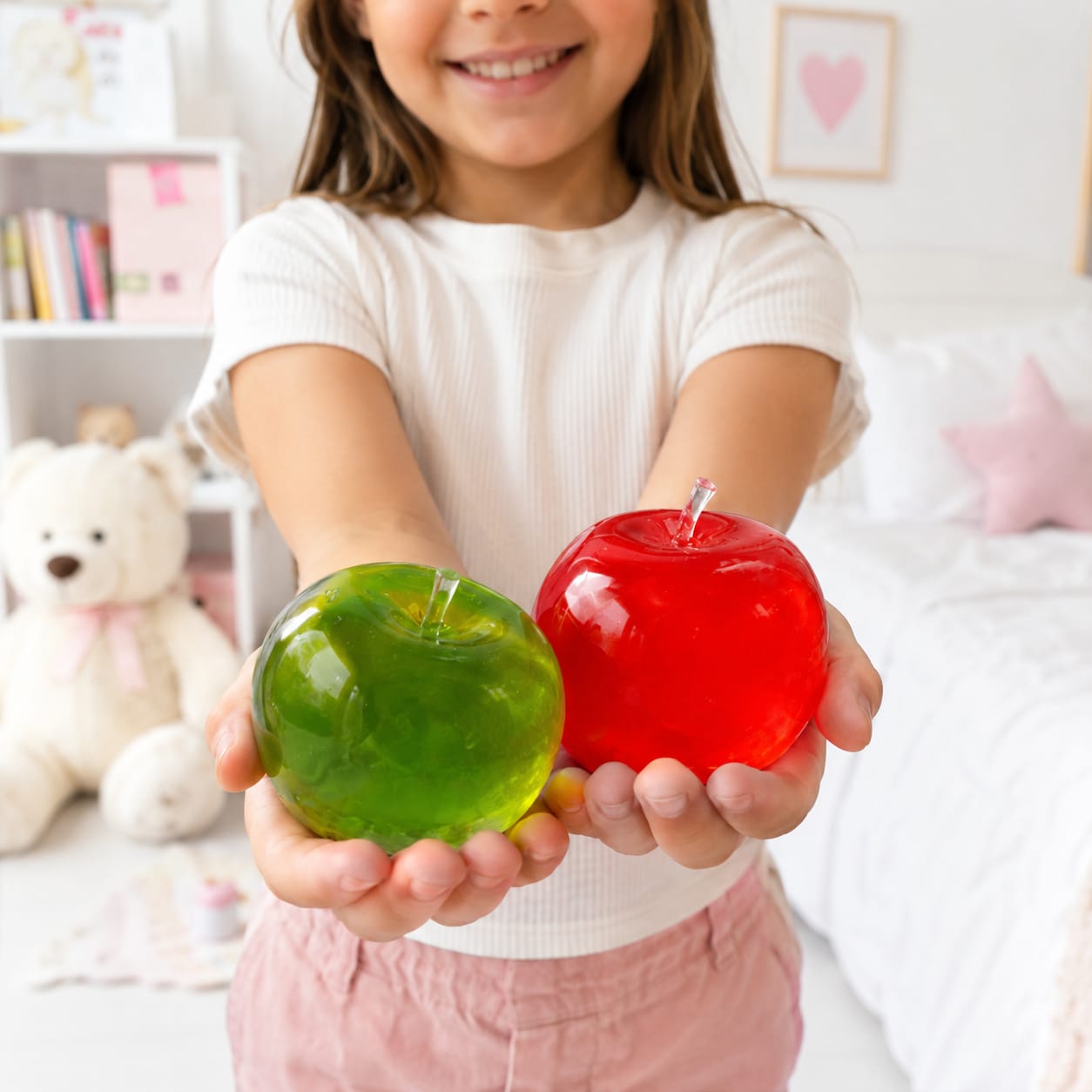 Customer photo review of Coconut Oil Apple Squishy - 2 Pack Red and Green