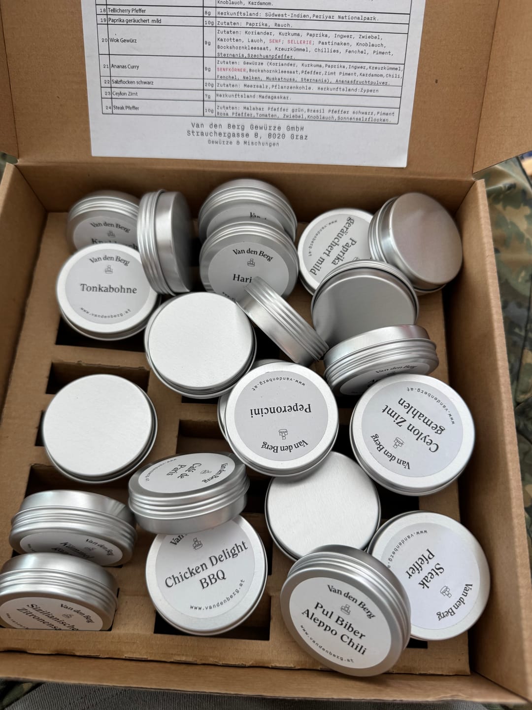 Customer photo review of 24er Probierset, Gewürze dieser Welt