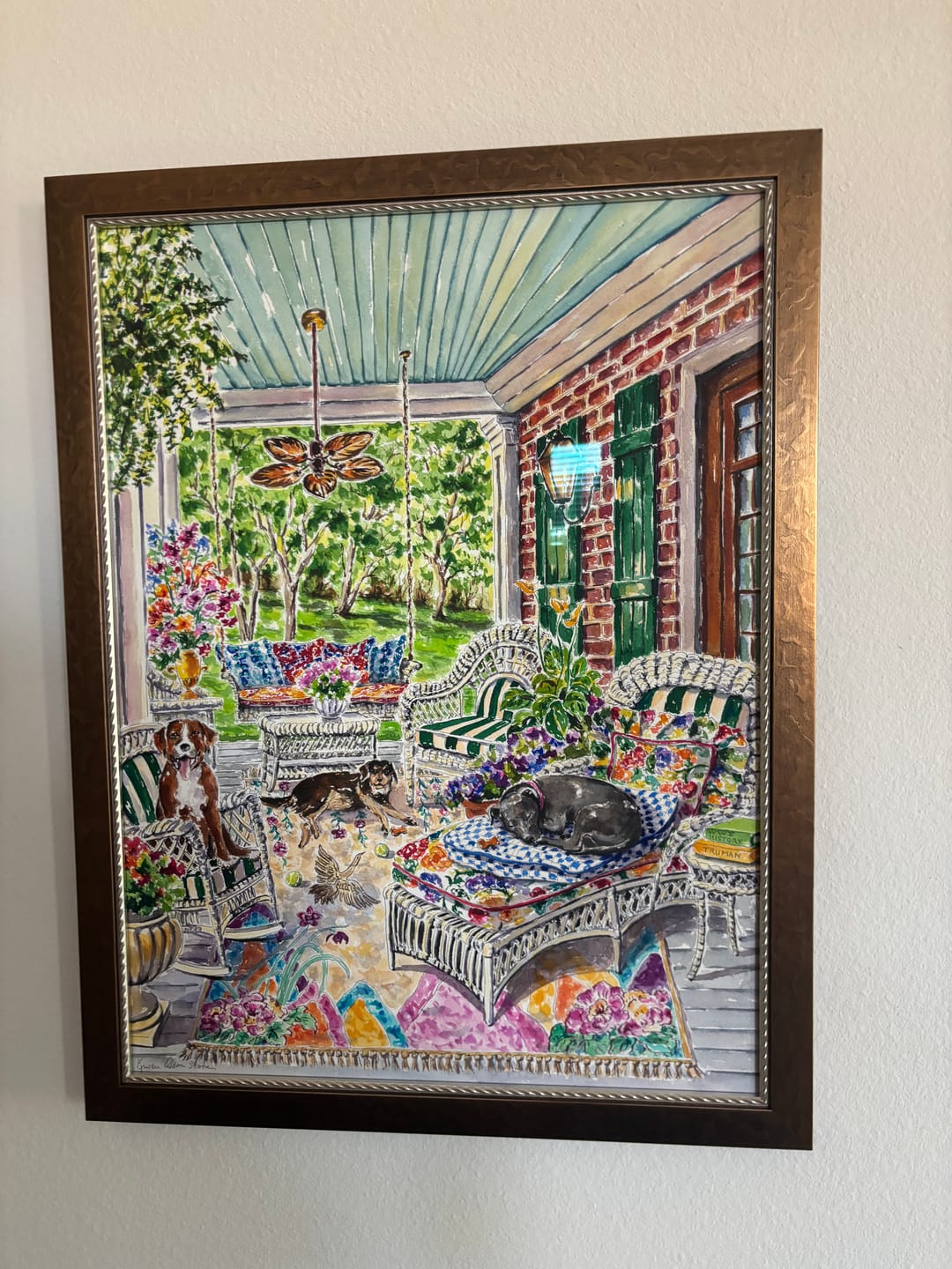 Customer photo review of Commissioned Painting of Pepper, Snickers, and Bobby