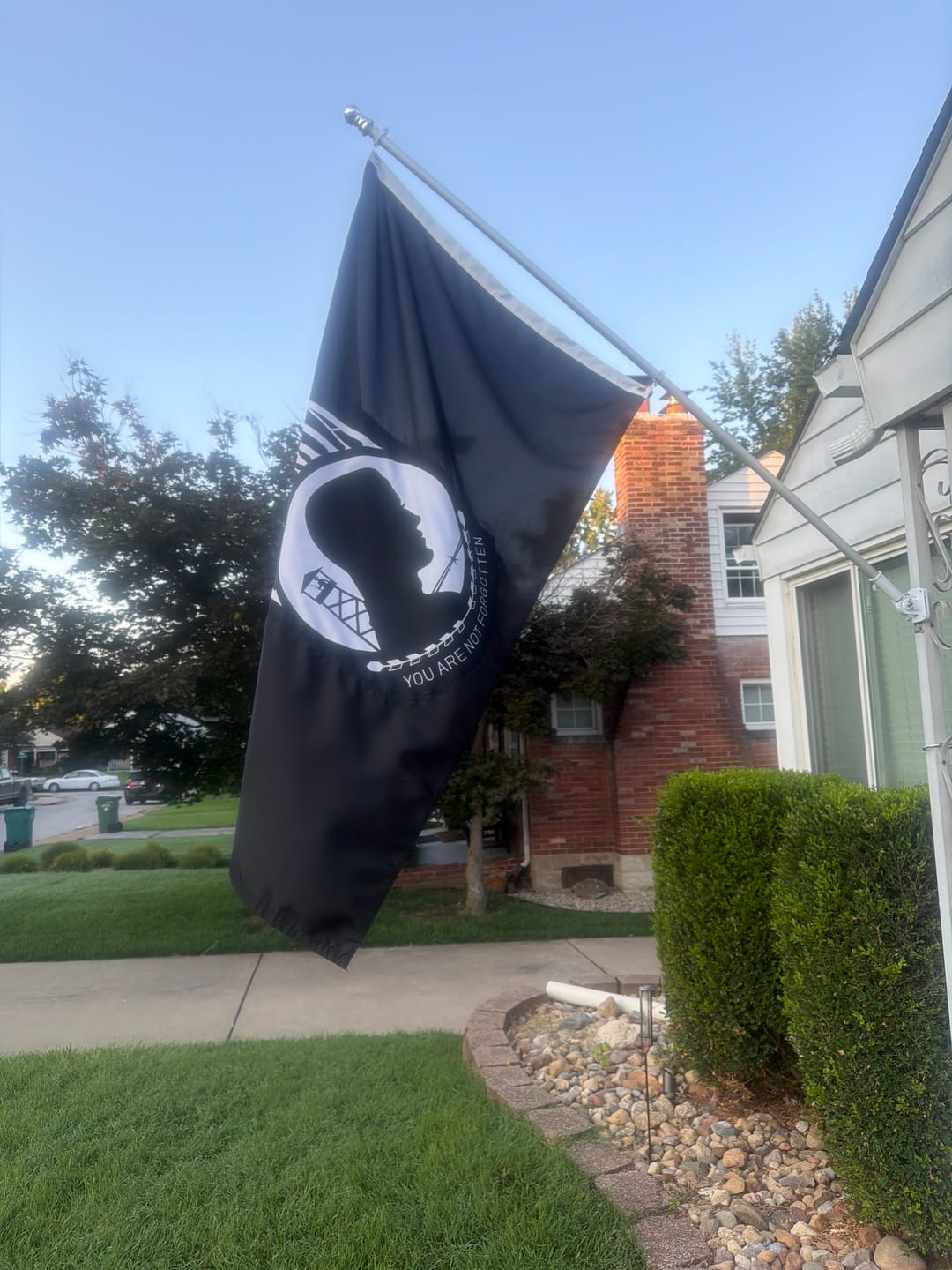 Customer photo review of POW MIA Flag - Premium Quality Double Sided Outdoor Nylon