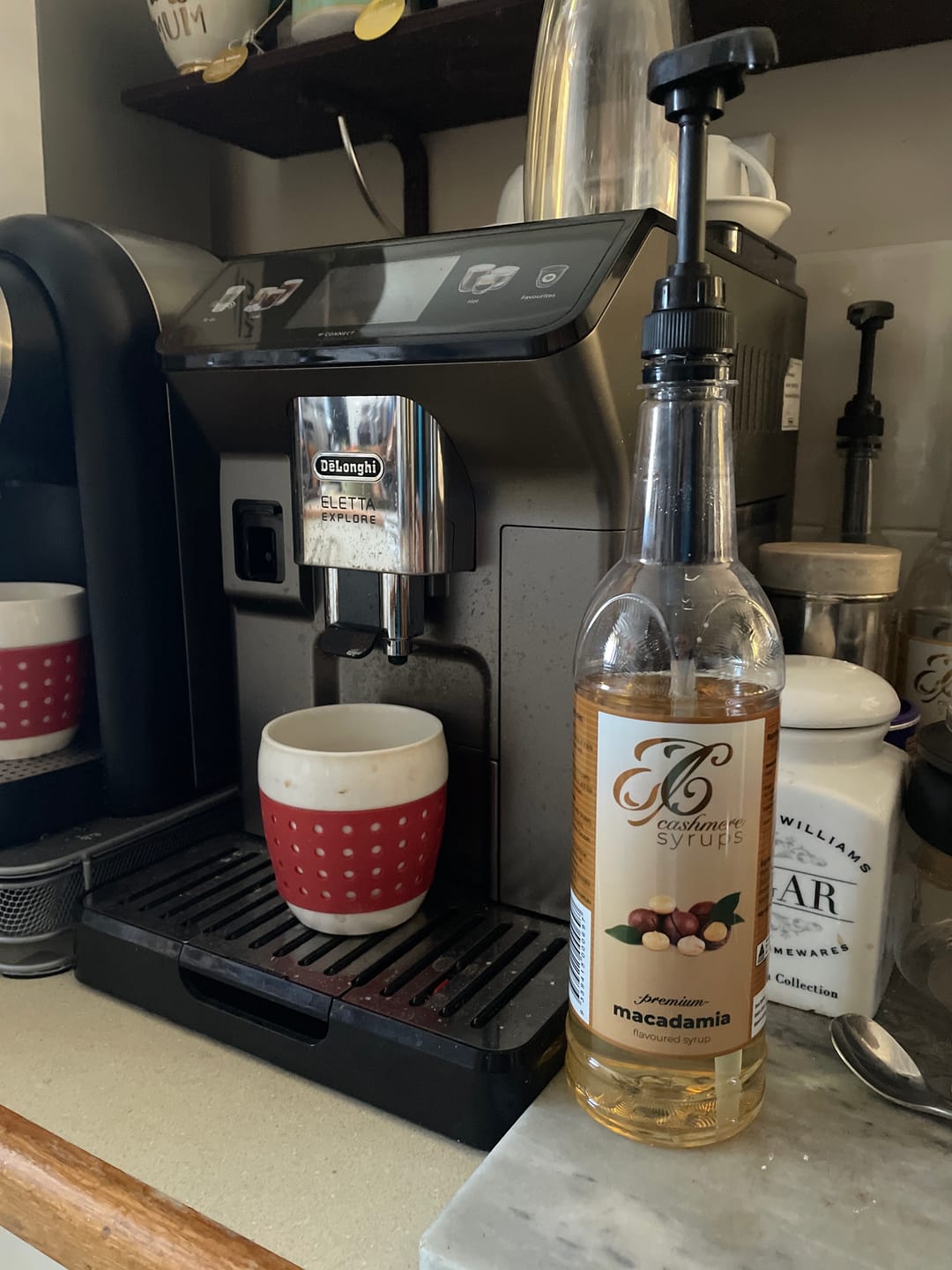 Customer photo review of Macadamia Coffee Syrup