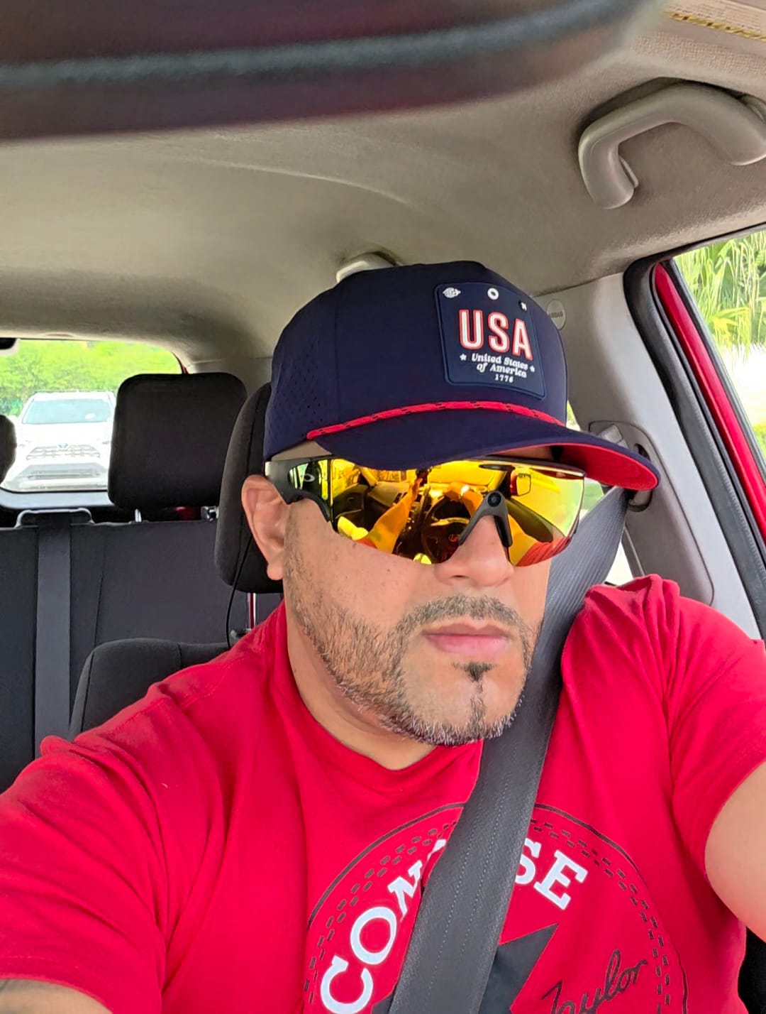 Customer photo review of USA Patriot Performance Cap - Navy