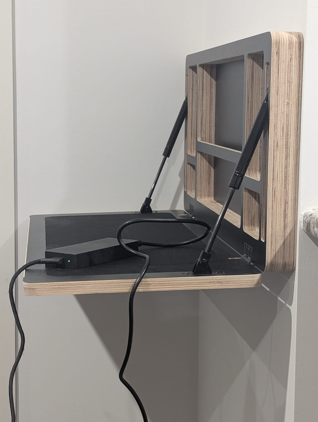 Customer photo review of Wall Mounted Foldaway Murphy Desk