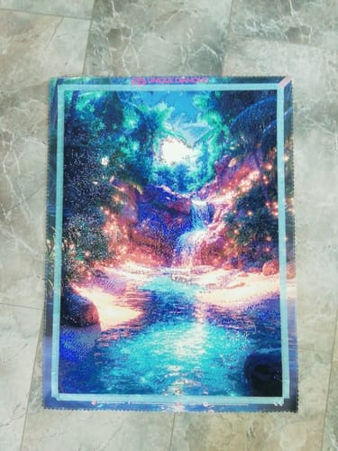 Customer photo review of 5D Diamond Painting – Magische Tropenoase