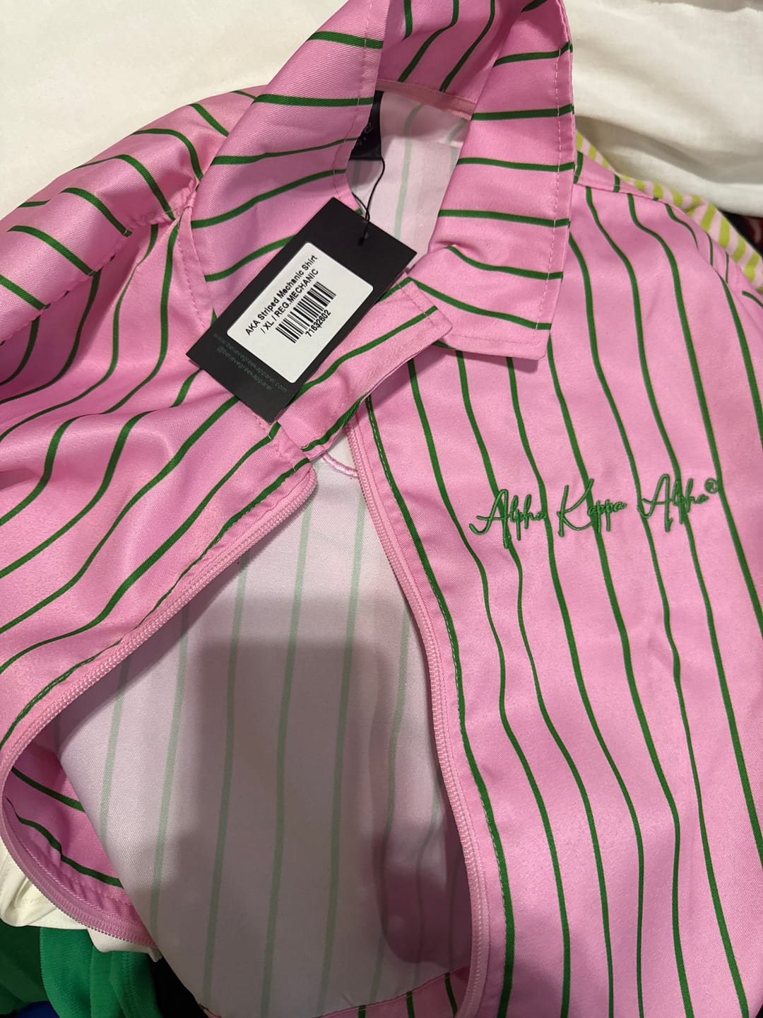 Customer photo review of AKA Striped Mechanic Shirt