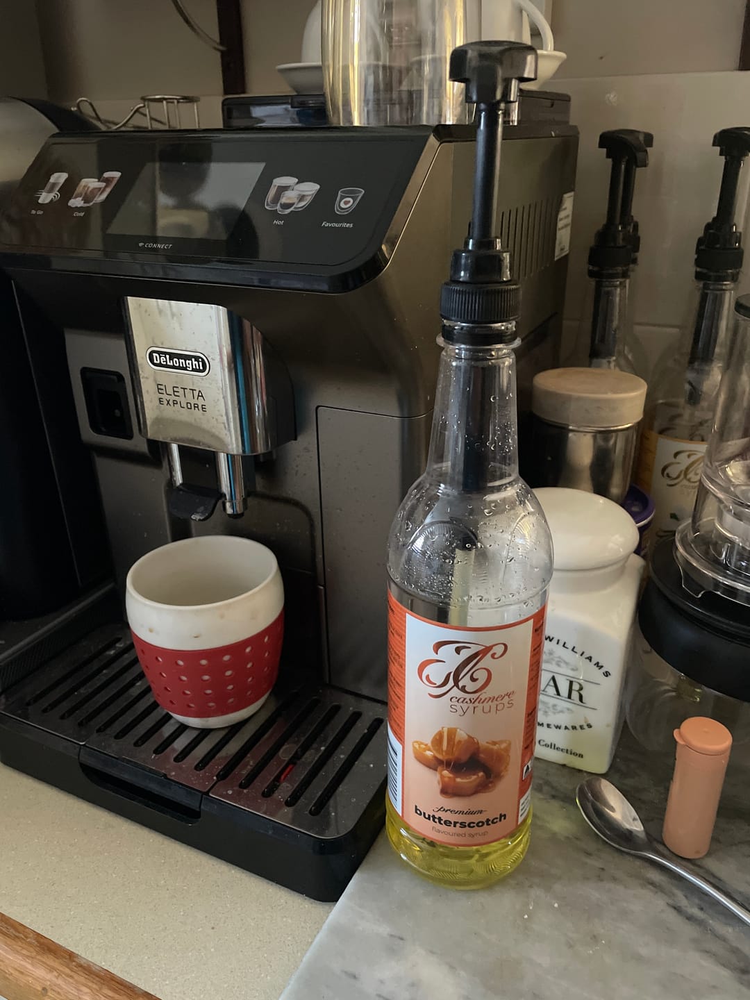 Customer photo review of Butterscotch Coffee Syrup