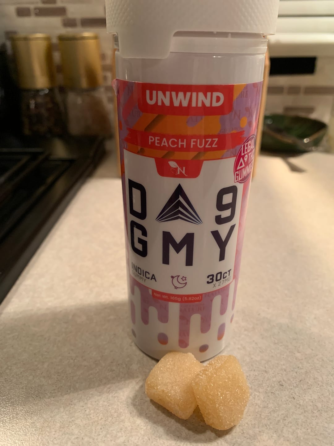 Customer photo review of DELTA 9 GUMMIES - 30CT Peach Fuzz 810mg (15mg ea.) – INDICA