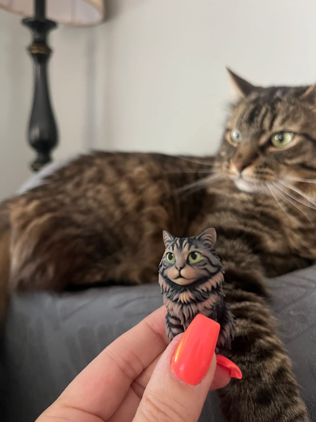 Customer photo review of Personalized 3D Dog Cat Statue - From Your Photo