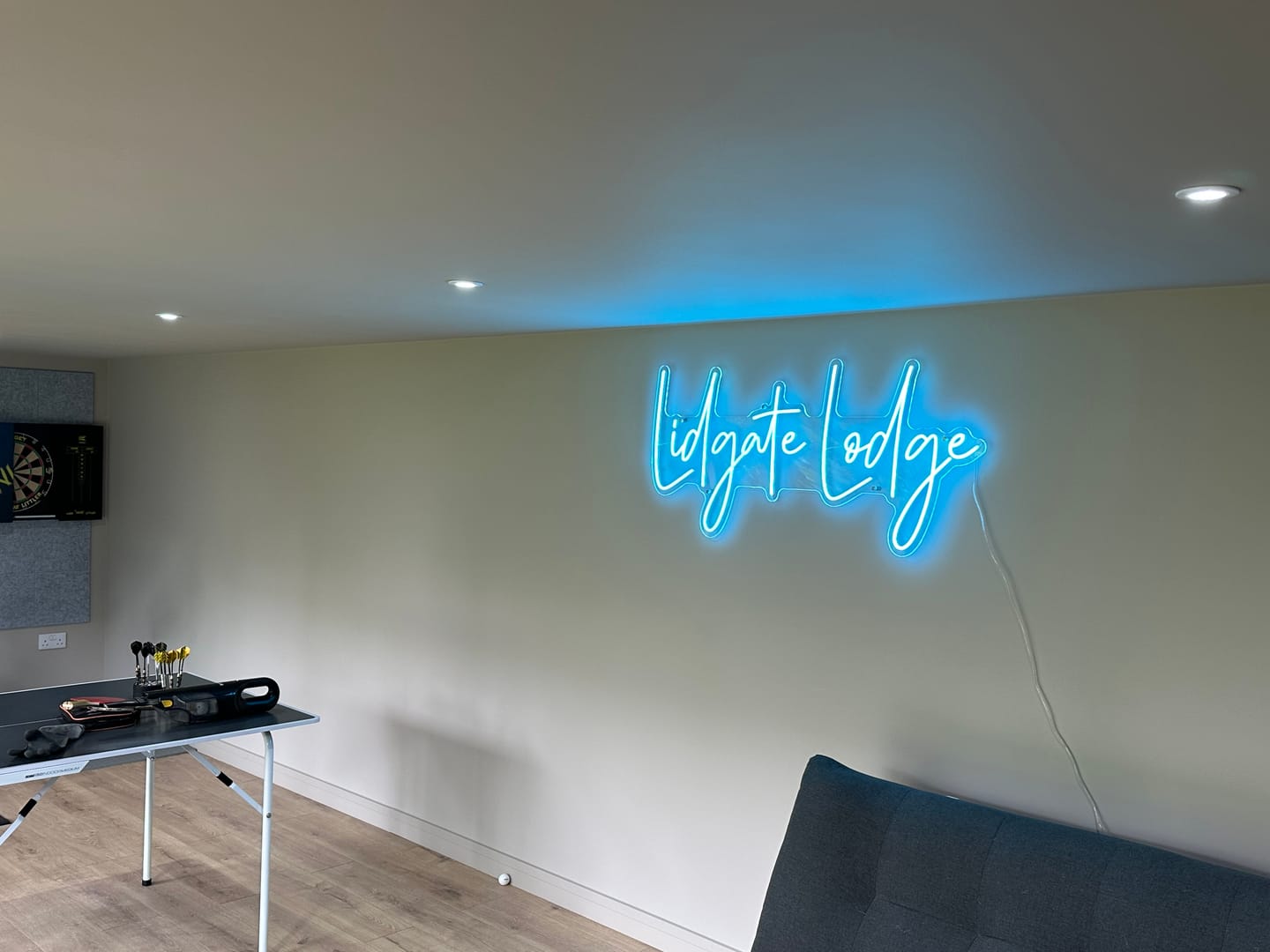 Customer photo review of Custom Neon: Lidgate Lodge