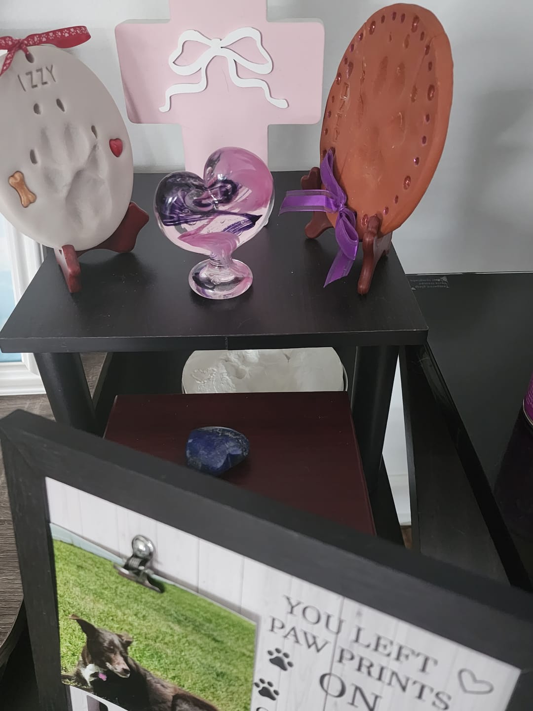 Customer photo review of Glass Heart with Cremation Ash - Standing