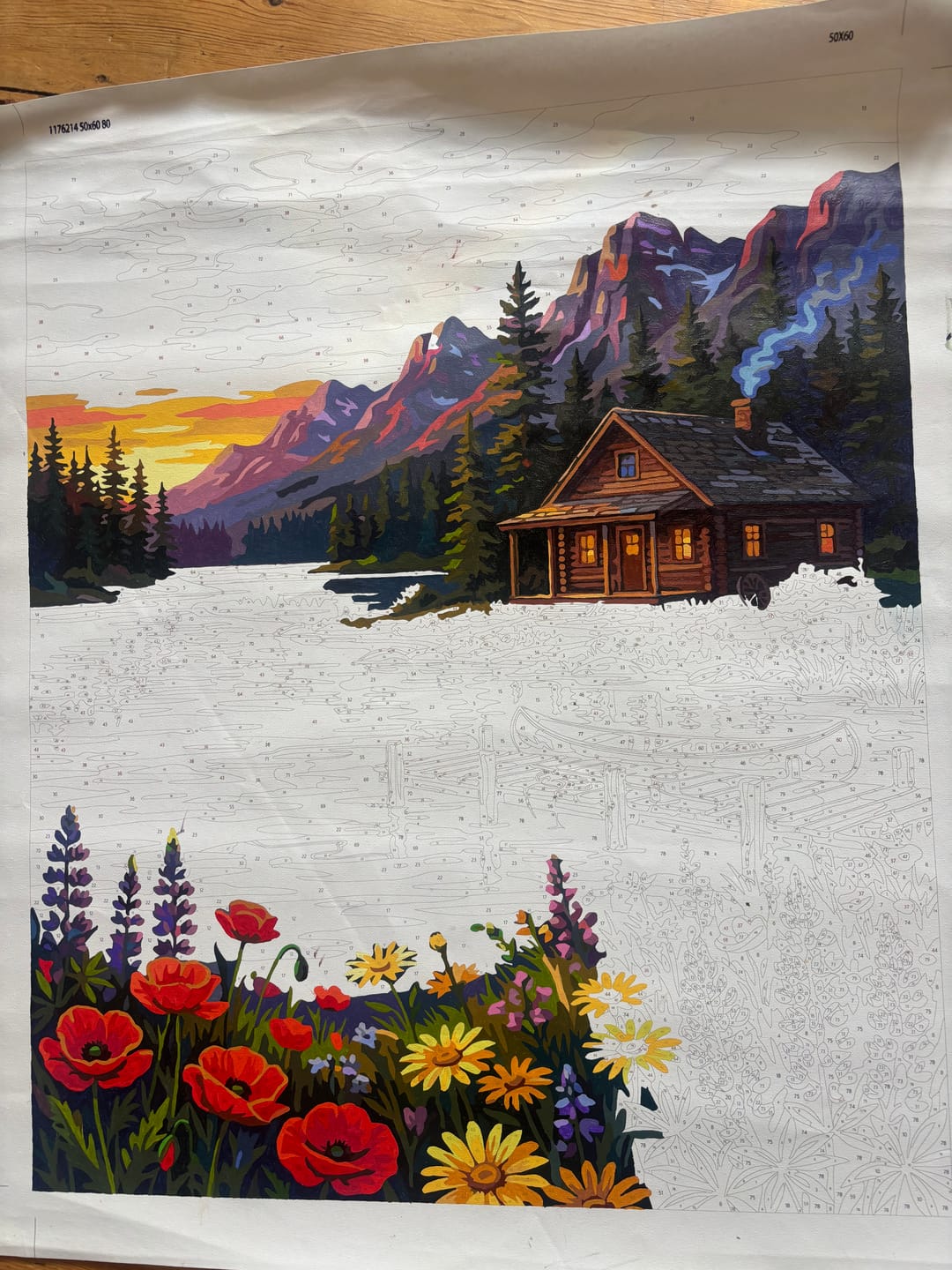 Customer photo review of Lakeside Cabin Sunset Calm (80 Colors)