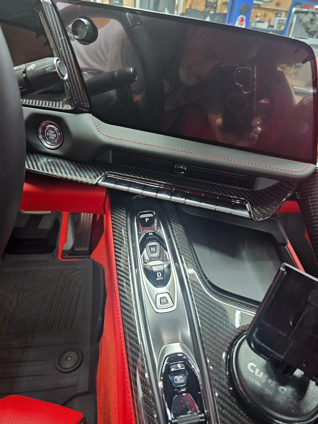 Customer photo review of 2026+ C8 Corvette Carbon Fiber Dash Trim Cover | Chrome Delete