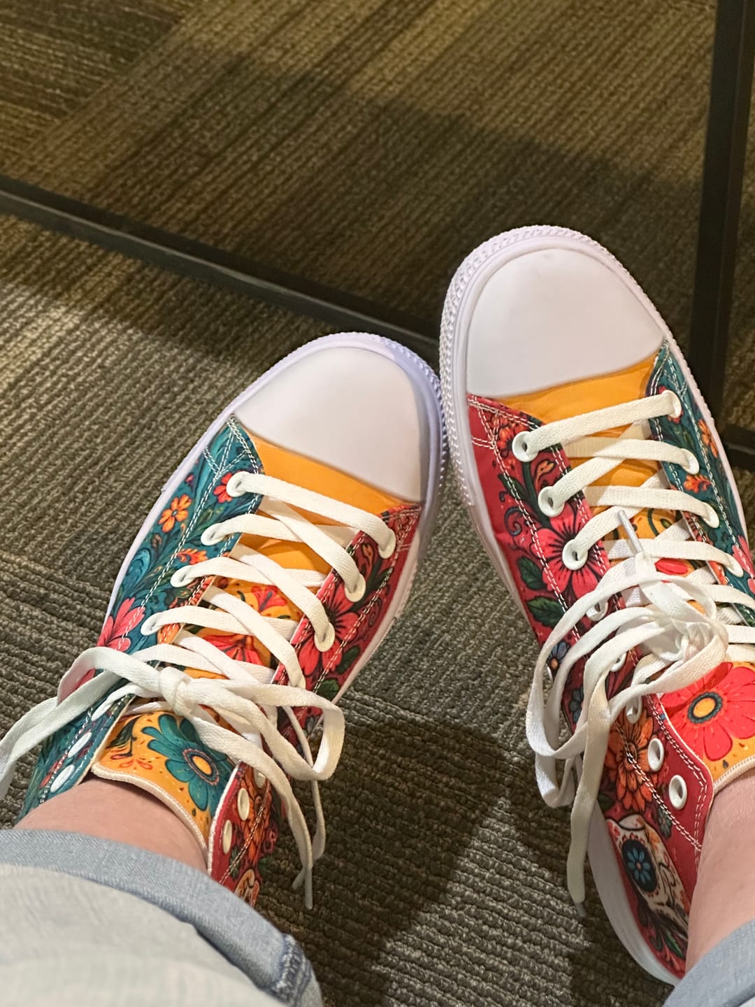 Customer photo review of Corazón Y Calacas High Tops ( Black or White Sole )